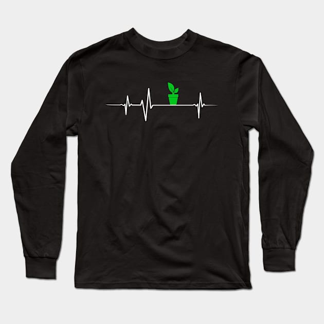 Heartbeat - House Plants Long Sleeve T-Shirt by InfiniTee Design